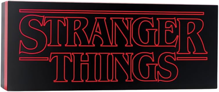 Paladone Stranger Things Logo Light, LED Tabletop Decorative Lamp, Battery Powered