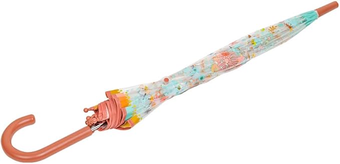 DJECO Springtime Artist Designed Umbrella, 27 Inch, Steel Shaft and Fiberglass Frame