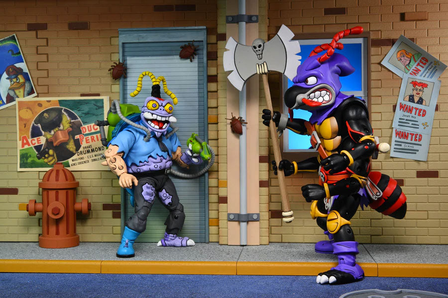TMNT Antrax & Scumbug 2 Pack 7" Figures – Classic Cartoon Villains Set