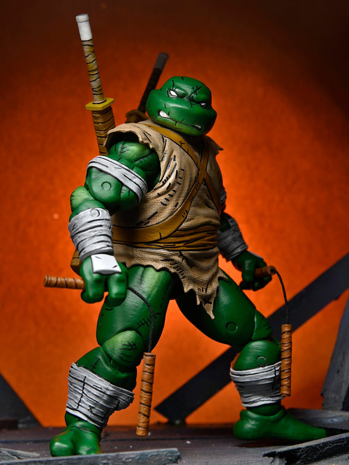 TMNT Michelangelo The Wanderer 7" Figure – Mirage Comics Kevin Eastman Art