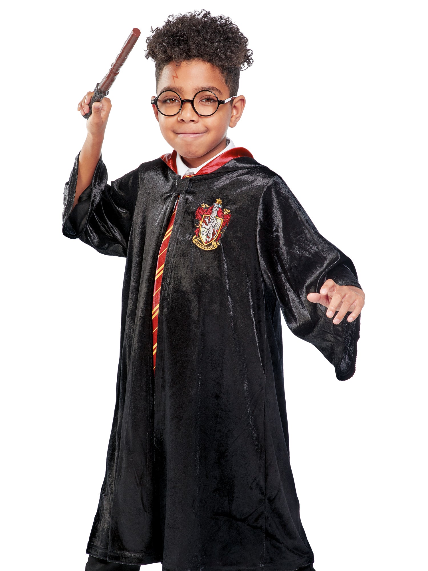 Harry Potter Kids Robe Costume with Hood and House Emblem Licensed Black Colour