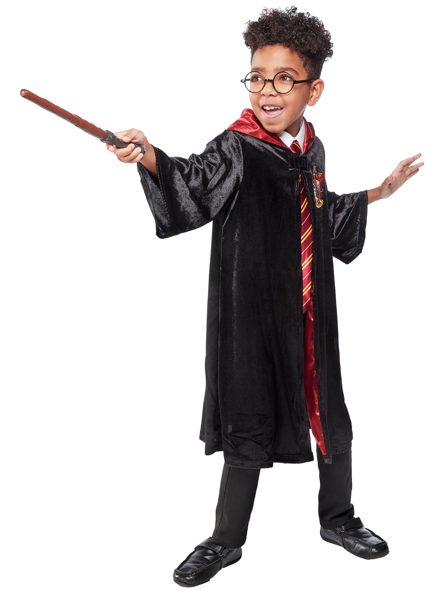 Harry Potter Kids Robe Costume with Hood and House Emblem Licensed Black Colour