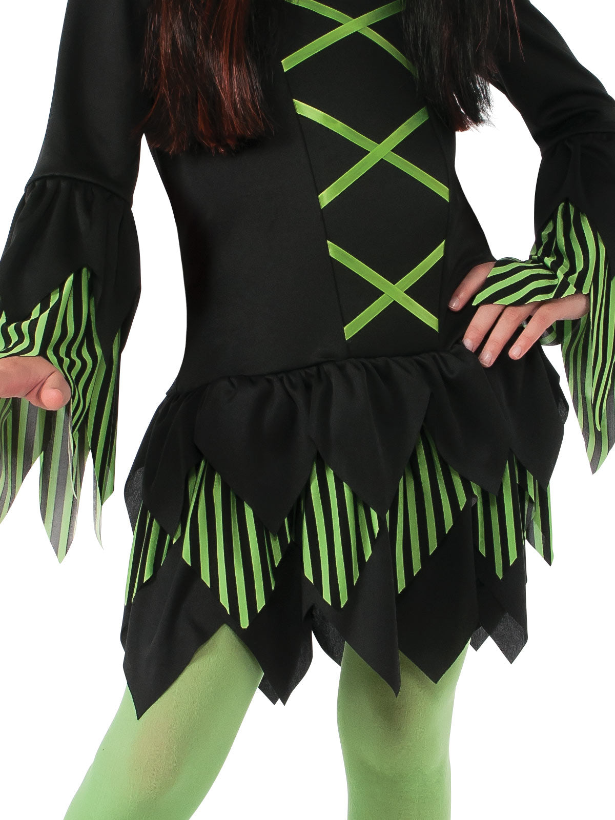 Rubie’s Wicked Witch Costume for Kids – Dress with Hat, Black &amp; Green Colour
