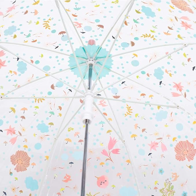 DJECO Springtime Artist Designed Umbrella, 27 Inch, Steel Shaft and Fiberglass Frame