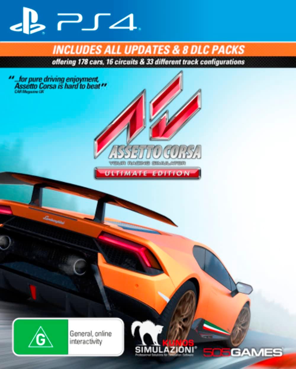 505 Games Assetto Corsa Ultimate Edition PS4 Racing Simulator Game