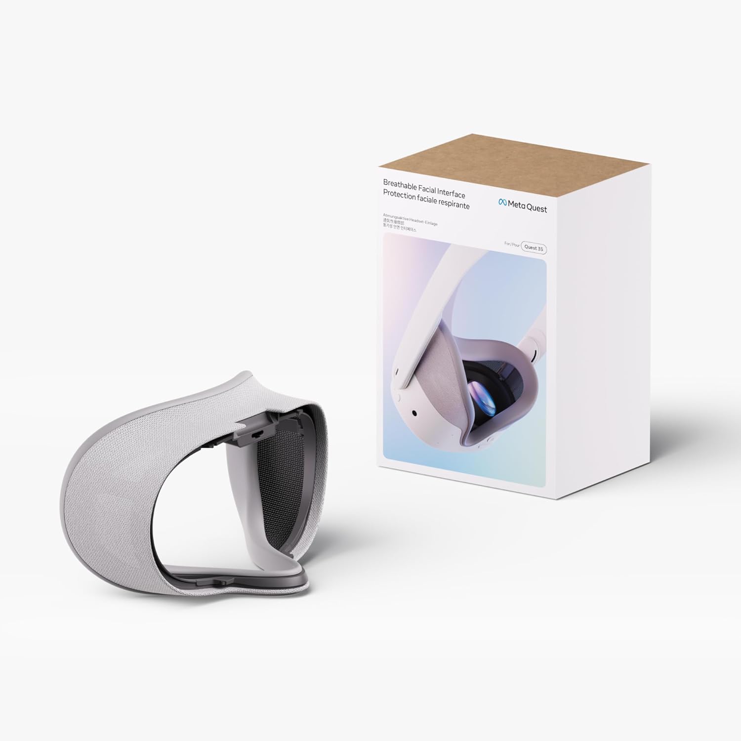 Meta Quest 3S Breathable Facial Interface Premium Ventilated Silicone Cover for VR Comfort