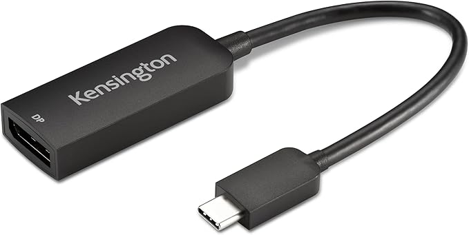 Kensington USB C to DisplayPort 1.4 Adapter Supports 4K, 8K Video, Thunderbolt 3/4 Port Compatible, CV5000DP