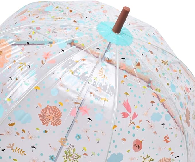 DJECO Springtime Artist Designed Umbrella, 27 Inch, Steel Shaft and Fiberglass Frame