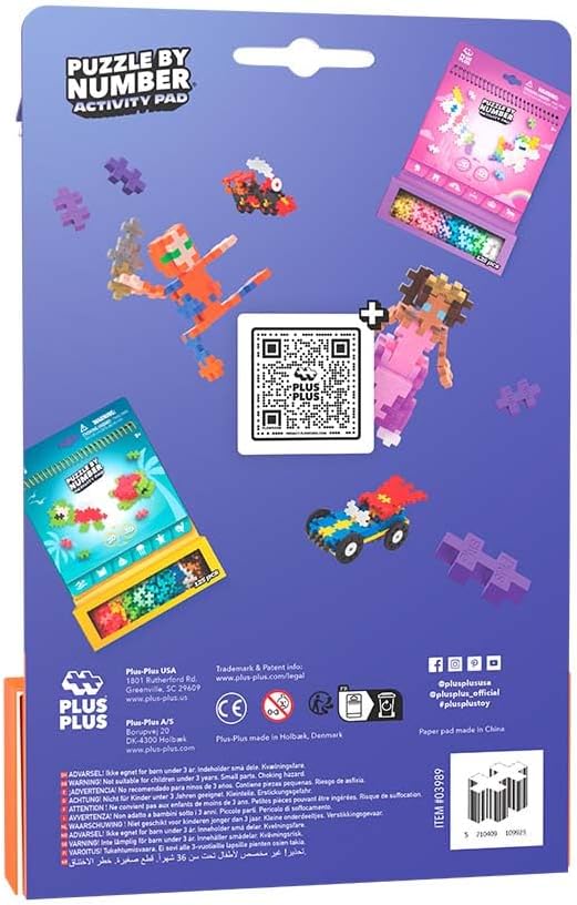 PLUS PLUS Space Activity Pad 125 Pieces Creative Building Blocks 2D 3D Puzzle Set