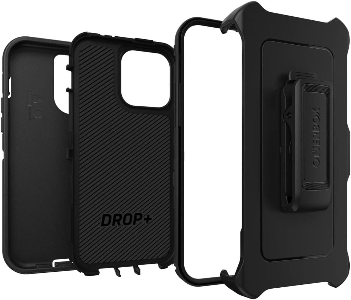 OtterBox Defender Case iPhone 14 Pro Max – Rugged Black Cover with Holster
