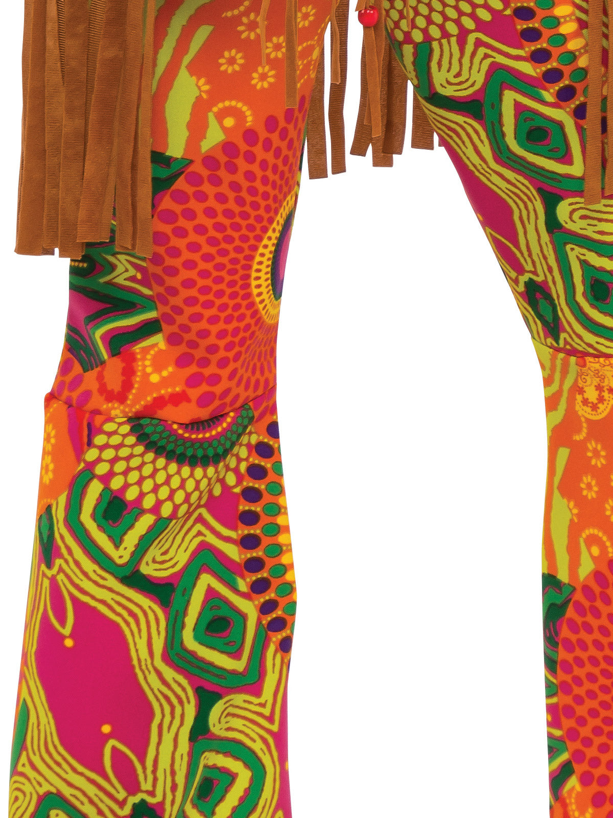 Kids Hippie Costume – 60s 70s Flower Power Outfit with Flared Pants and Headband Multi Colour