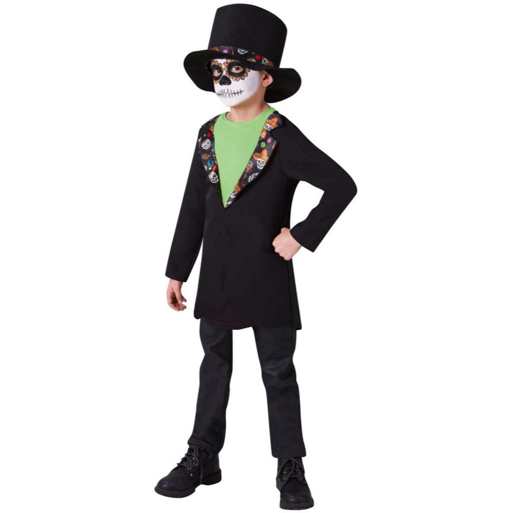 Day of the Dead Boys Costume Child Official Rubies Halloween Outfit with Hat