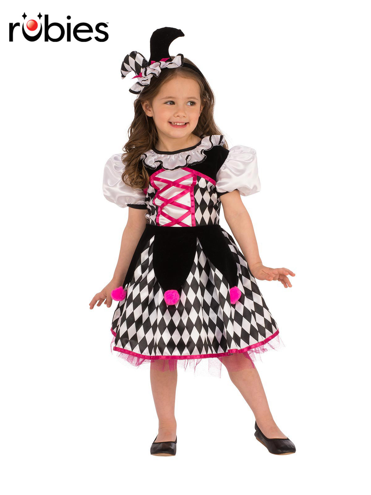 Jester Girl Costume with Headband for Kids