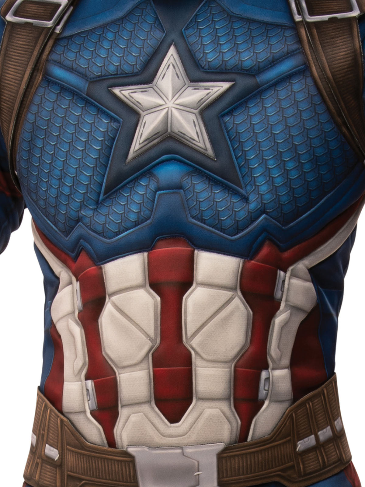 Captain America Deluxe Costume Child Official Marvel Padded Jumpsuit with Mask and Belt