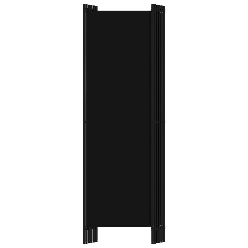 6-Panel Room Divider Black 300x180 cm