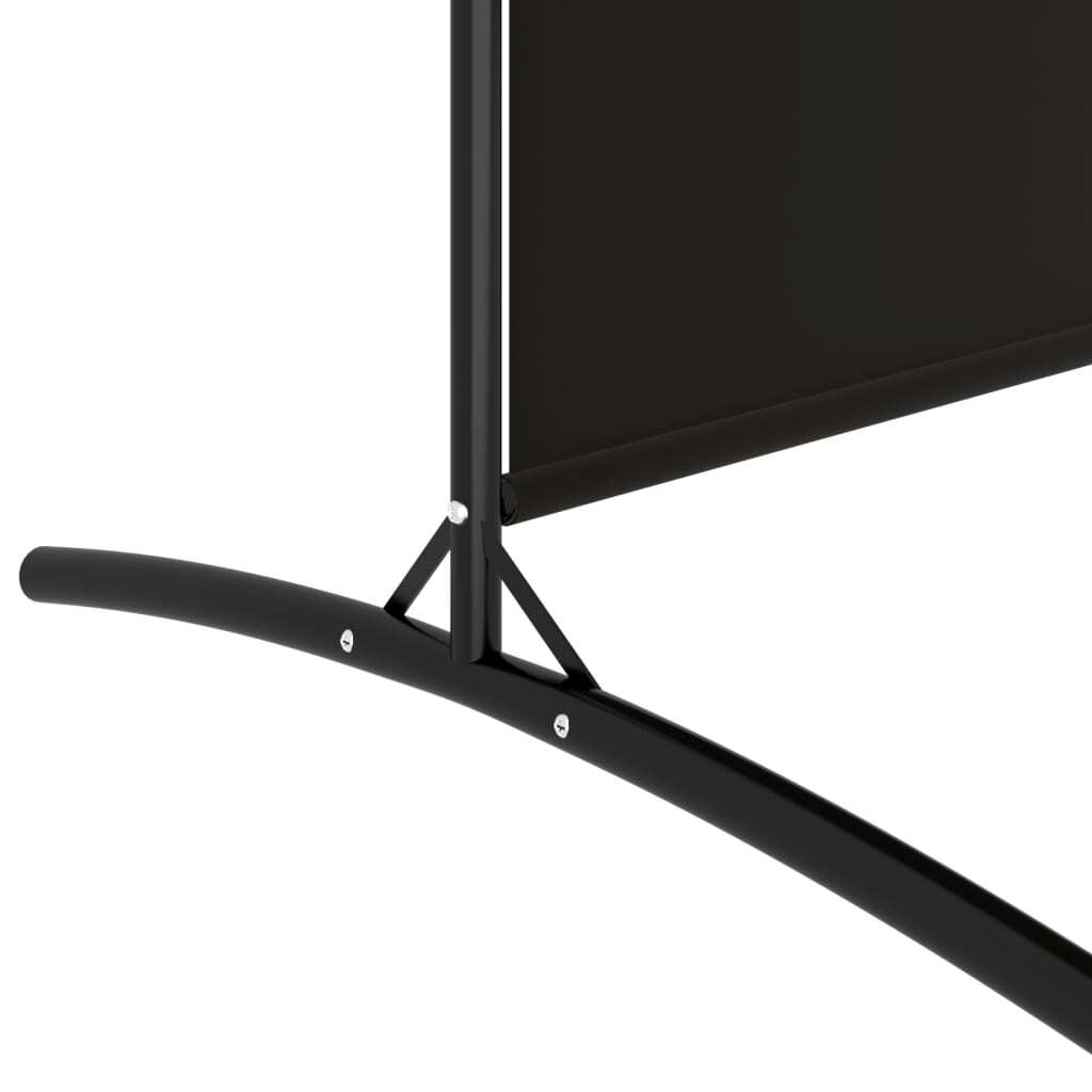Freestanding 6-Panel Room Divider 520x180 cm Fabric Black
