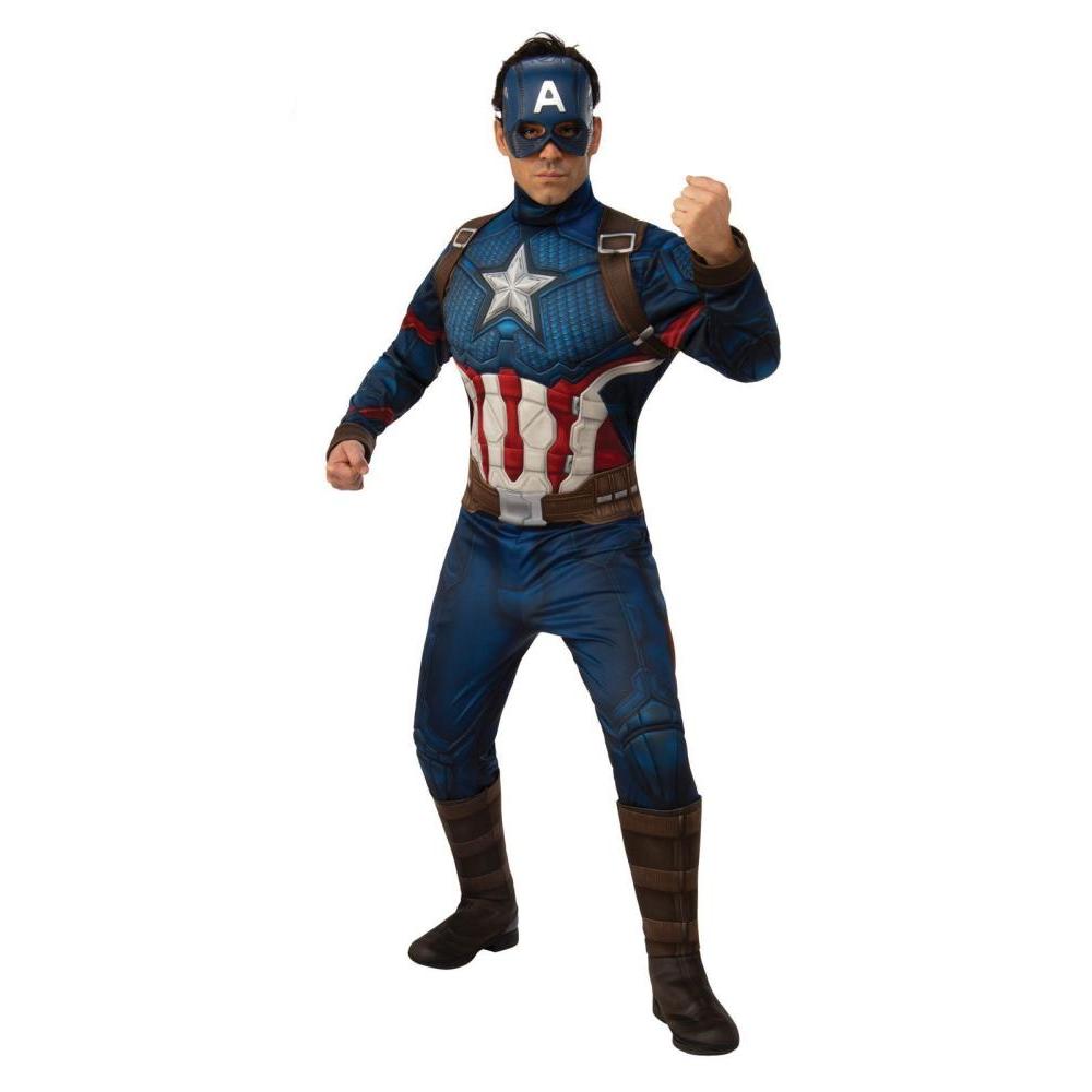 Captain America Deluxe Adult Costume Marvel Avengers Superhero Fancy Dress