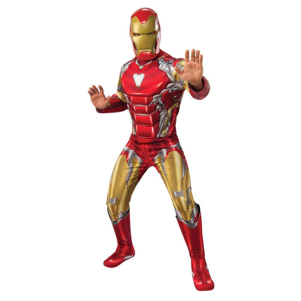Marvel Avengers Iron Man Deluxe Kids Costume with Armour and Mask – Red, Gold Colour