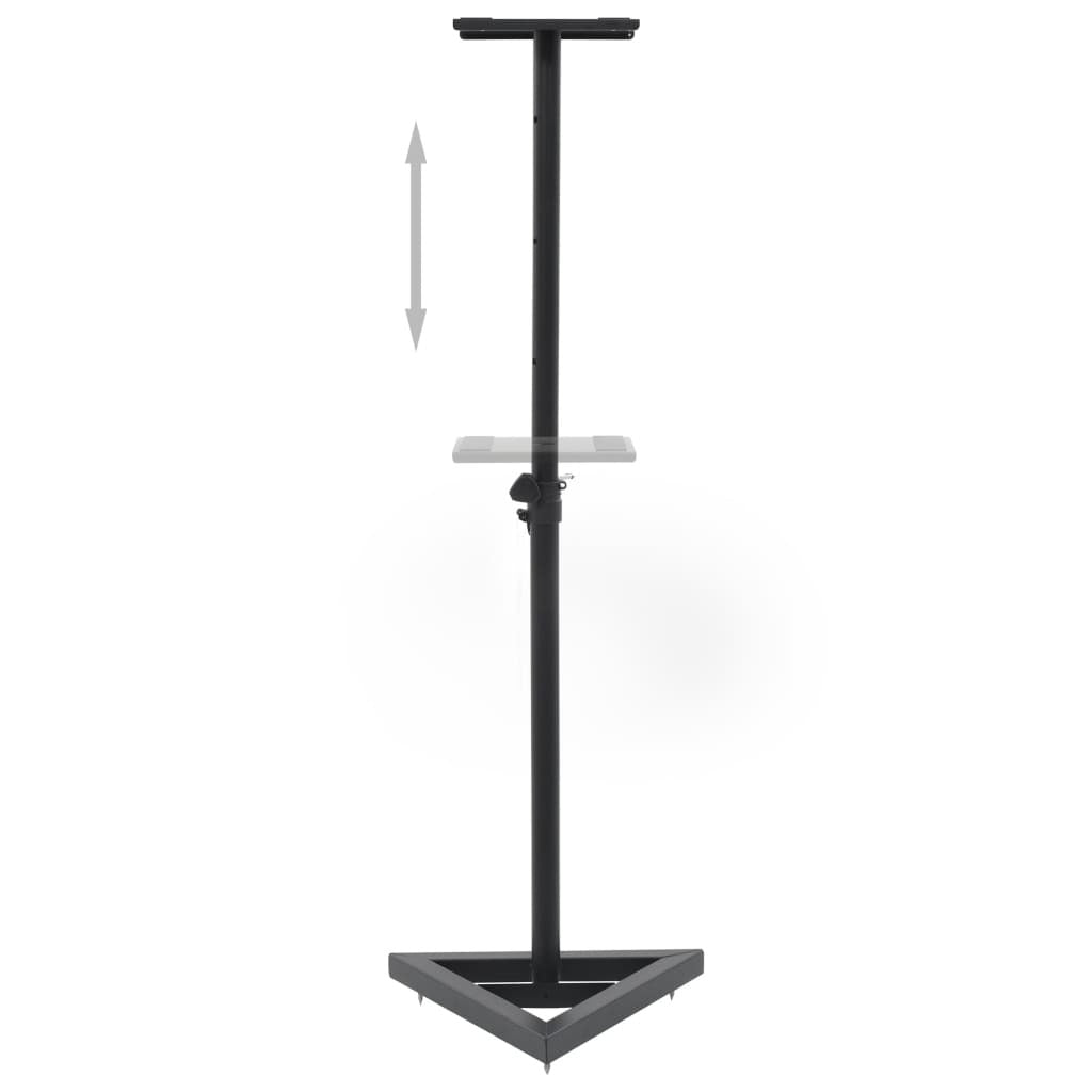 Studio Monitor Speaker Stands 2 pcs Black Steel