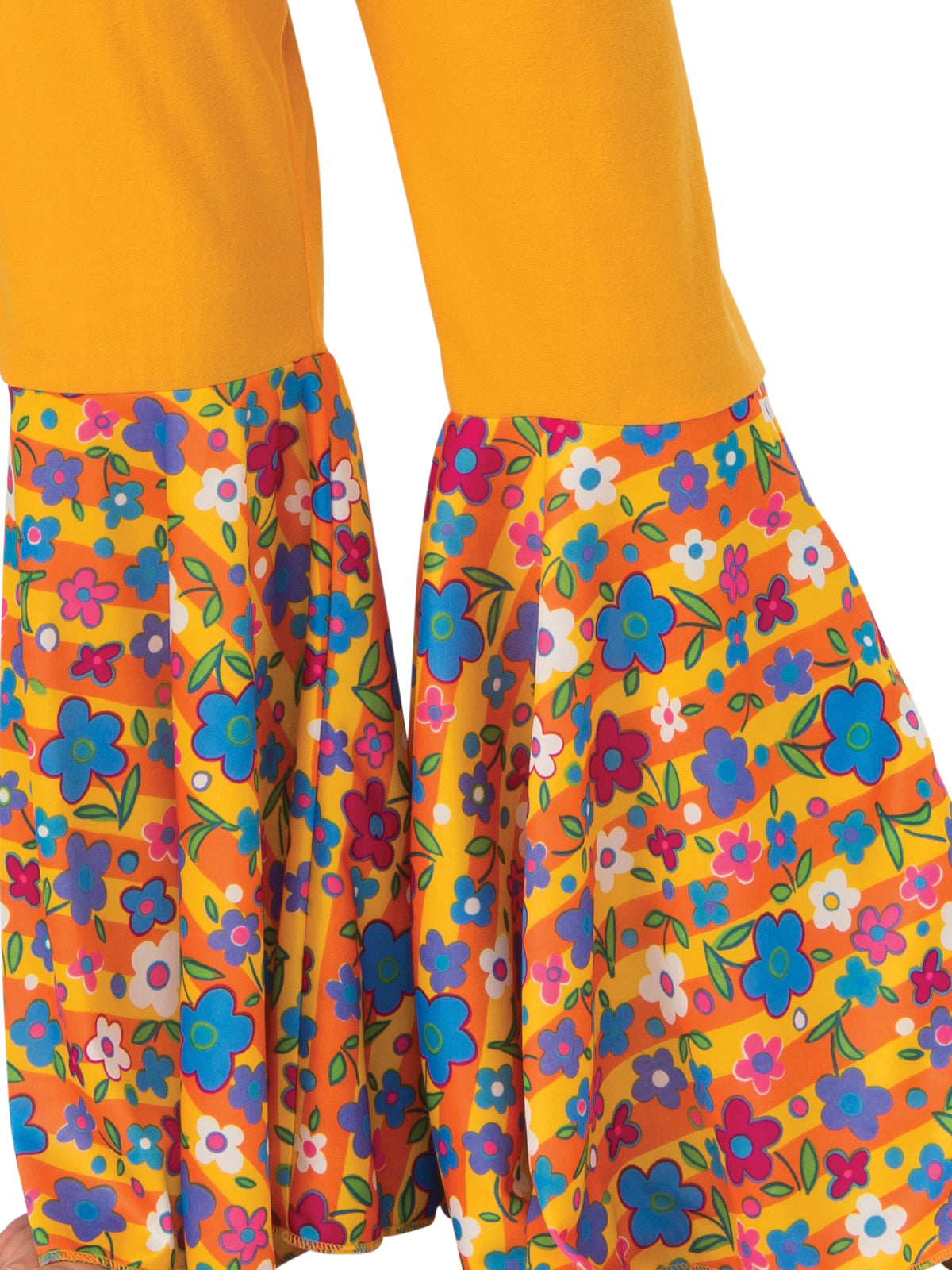 Hippie Costume for Adults with Floral Tunic and Bell Bottom Pants - 60s 70s Rubie's Official - Multi Colour