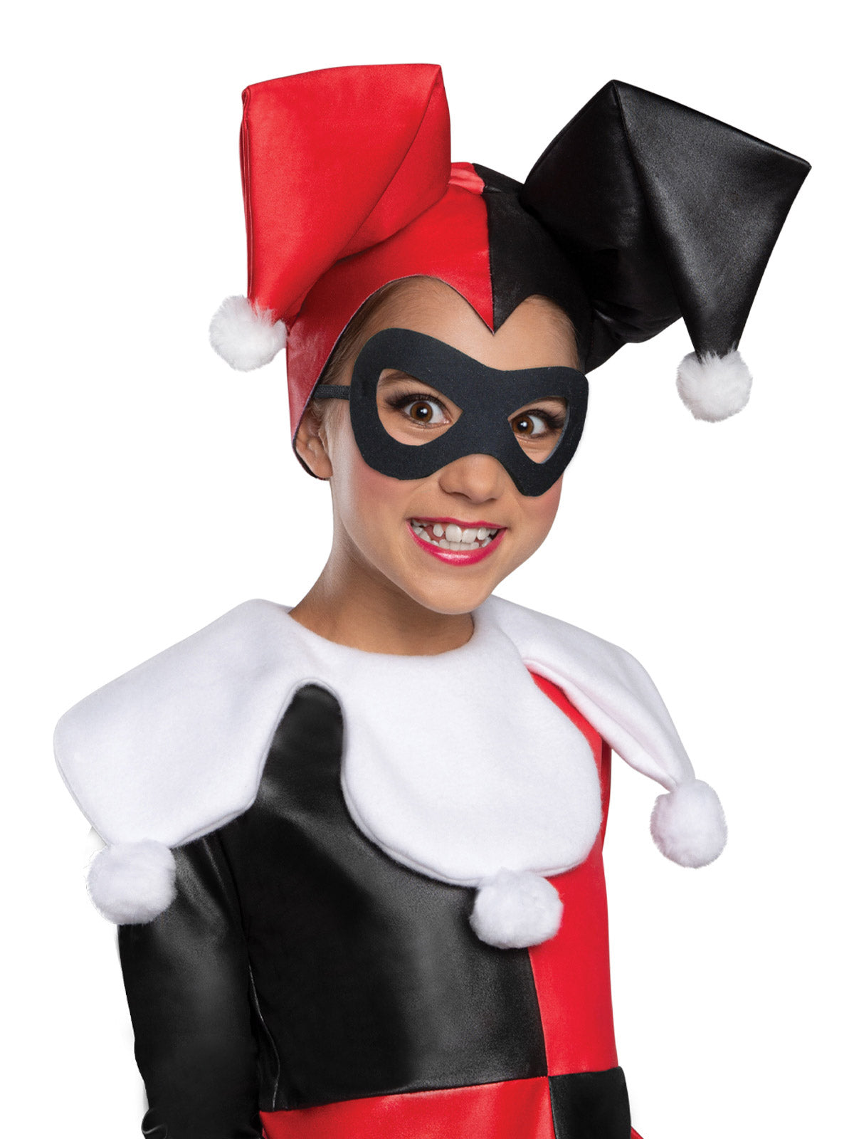 Harley Quinn Classic Jumpsuit Costume DC Comics Official Licensed - Red Black Colour