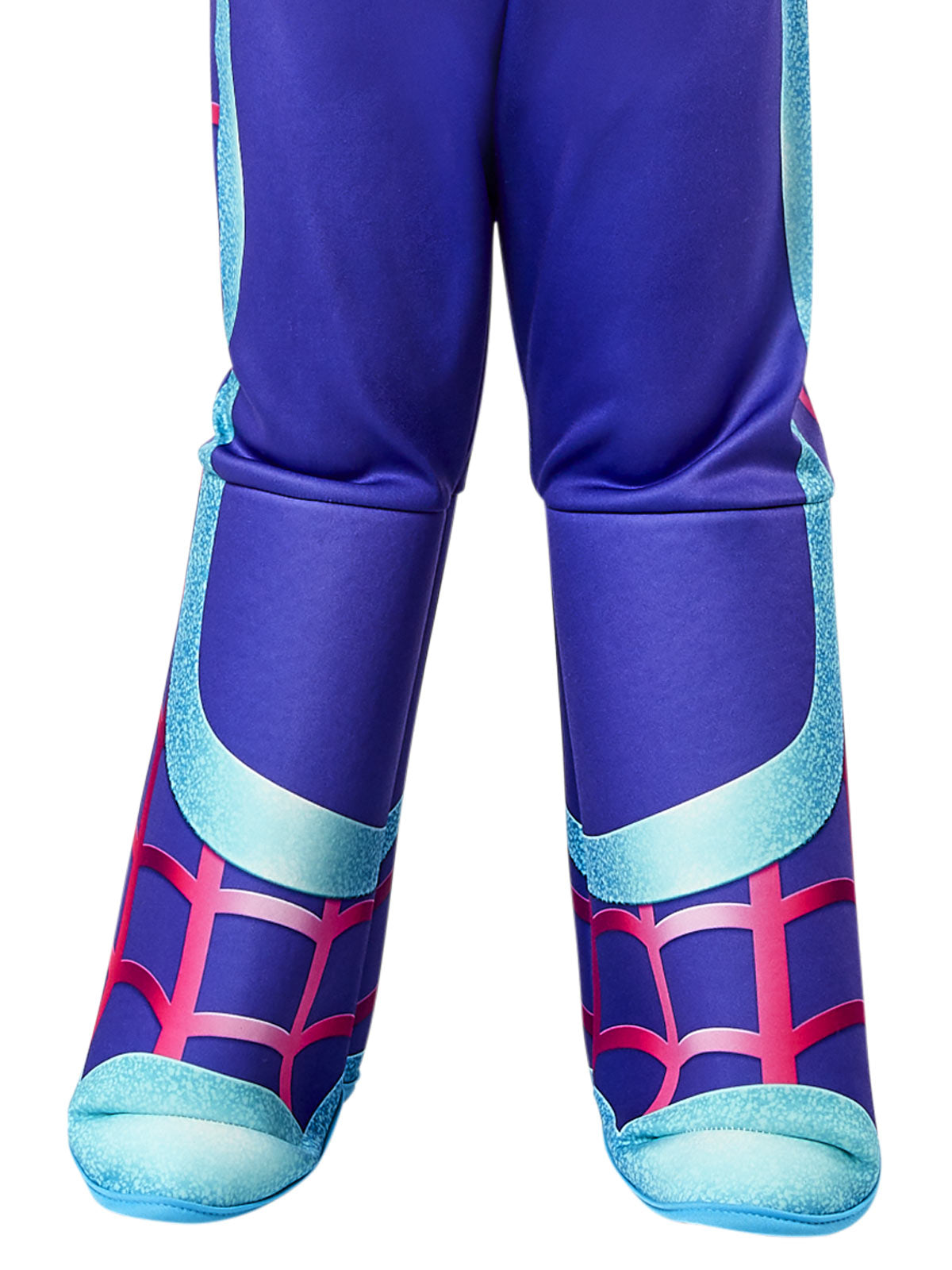 Kids Ghost Spider Costume Marvel Rising – Deluxe Jumpsuit with Hood and Mask White Purple Colour