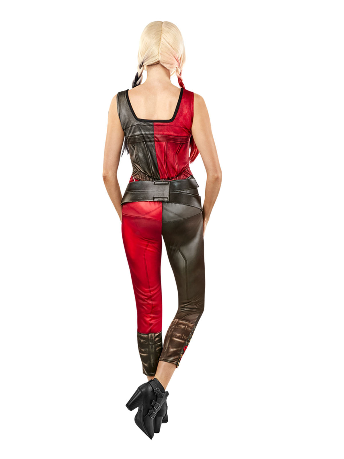 Harley Quinn Jumpsuit and Jacket Costume DC Comics Official Licensed – Red Black Colour