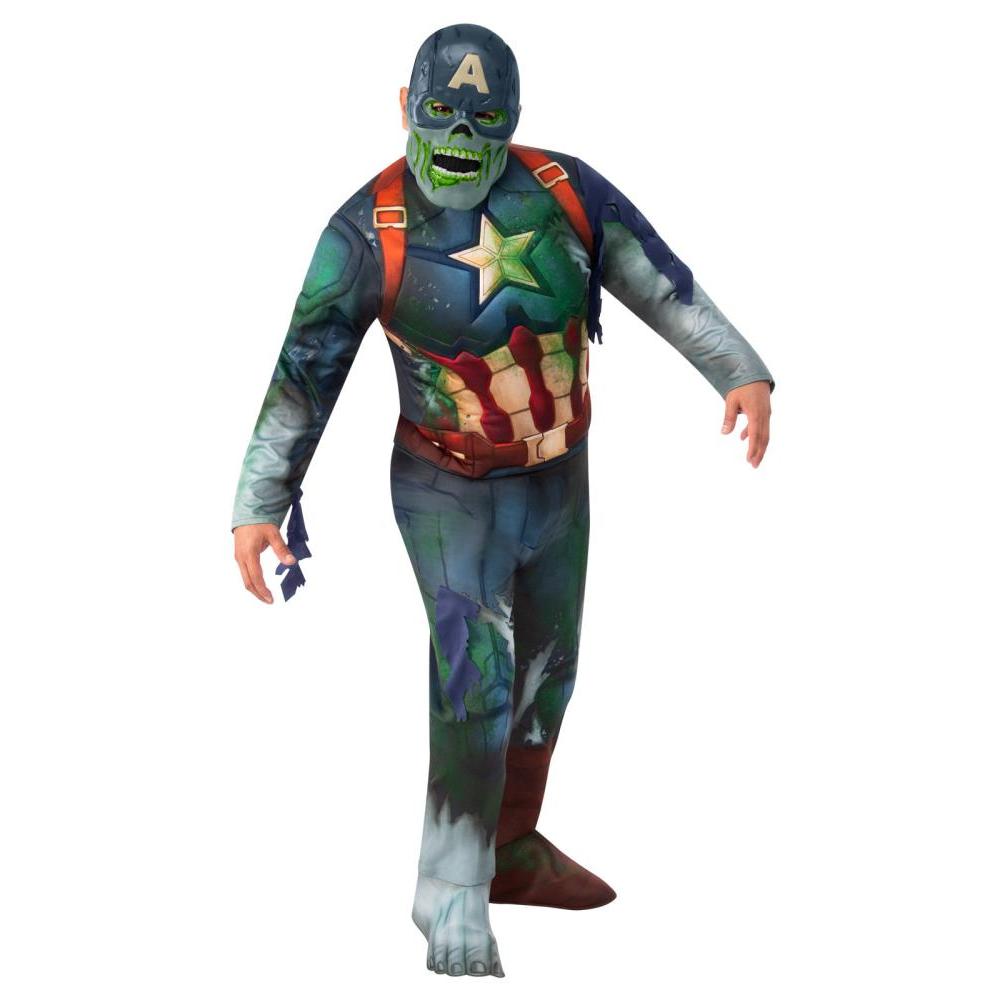 Captain America Zombie Deluxe Costume Teen Official Marvel What If Series Outfit