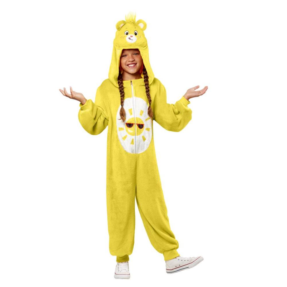 Care Bears Funshine Bear Costume Child Official Yellow Plush Jumpsuit with Headpiece