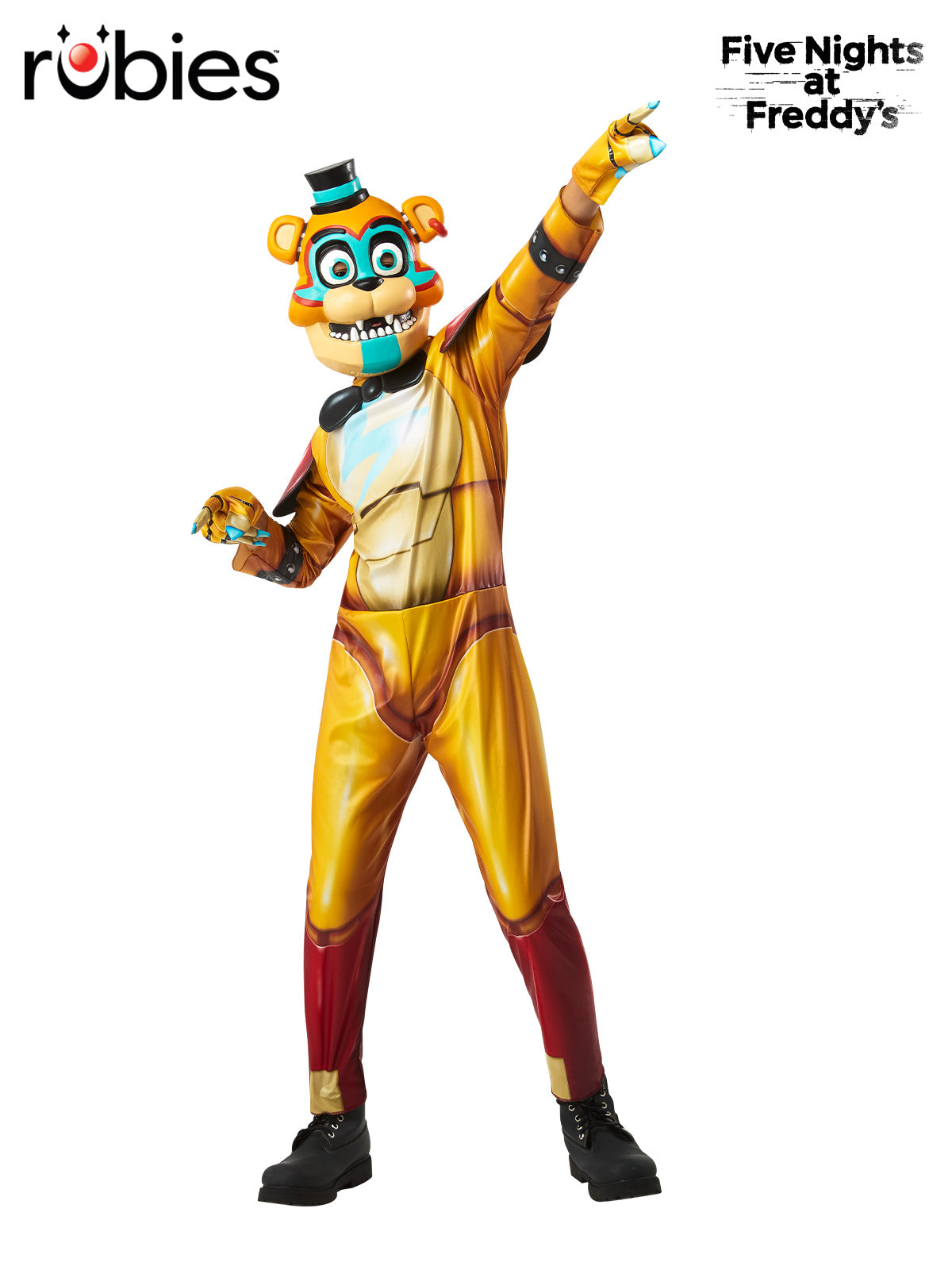 Glamrock Freddy Kids Costume from FNAF with Jumpsuit Halloween Outfit