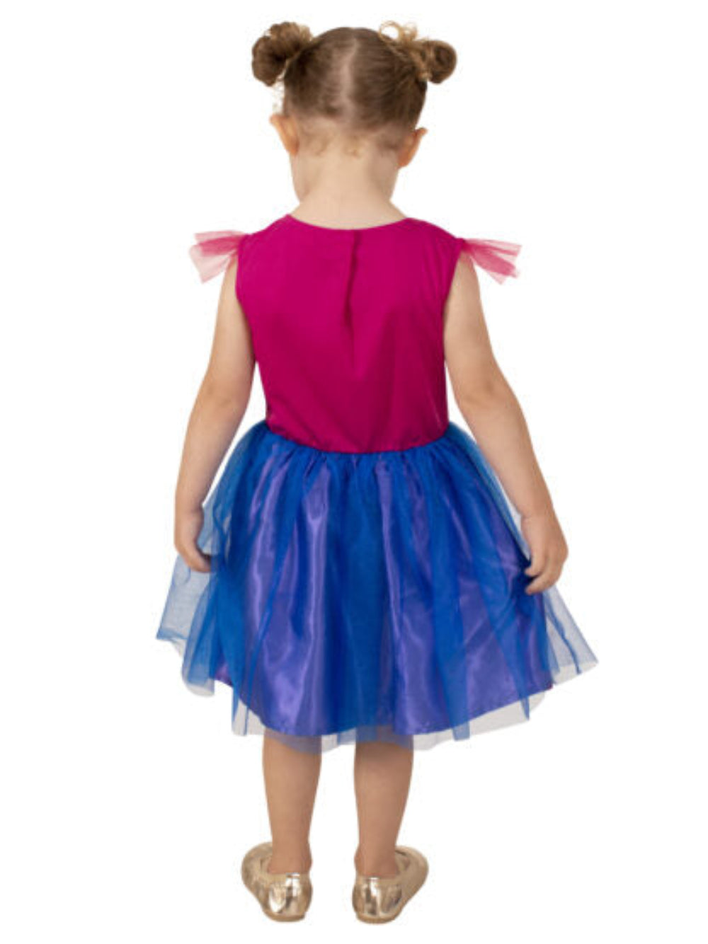 Anna Classic Costume Child Disney Frozen Dress Satin Tulle Overlay Blue Colour