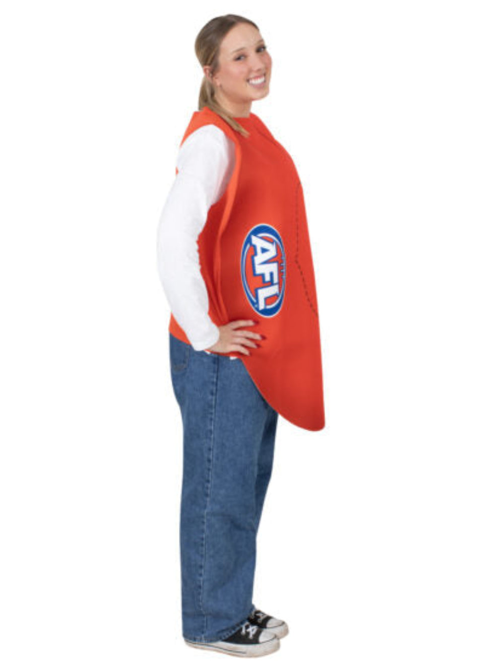 AFL Footy Tabard Costume Adult Sports Tunic Fancy Dress Outfit Red Colour