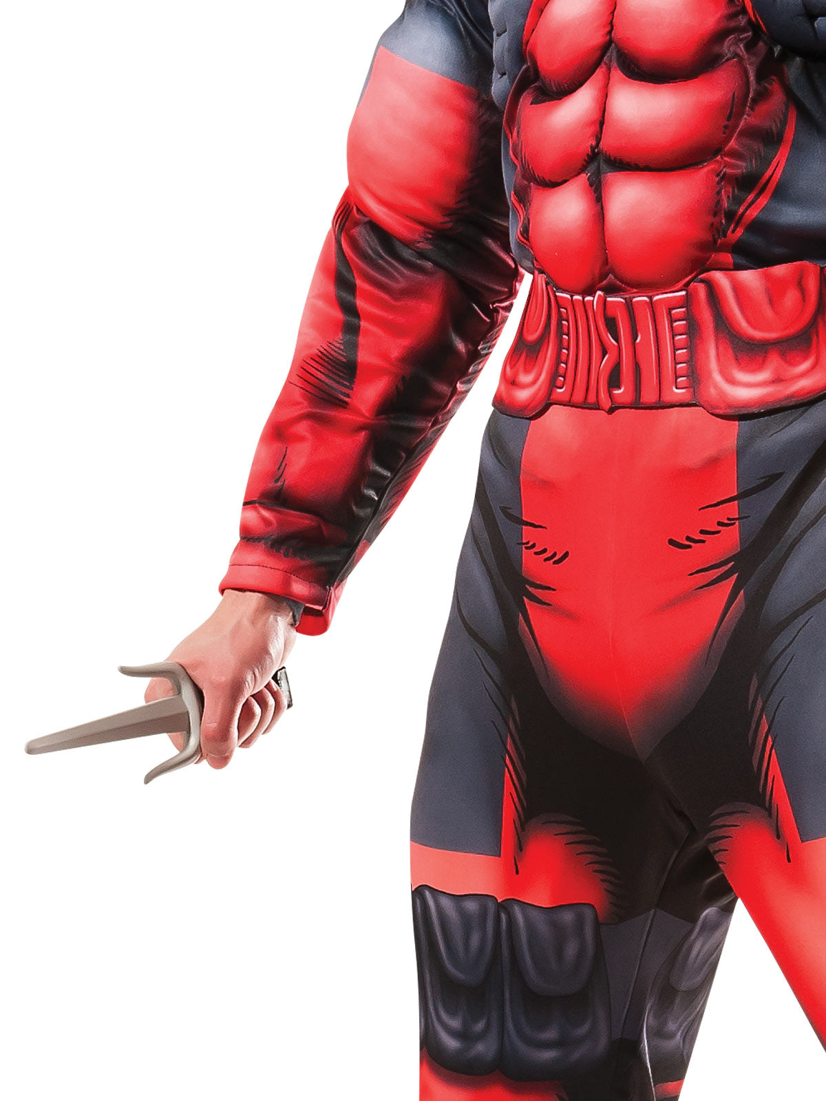 Deadpool Deluxe Costume Adult Official Marvel Outfit with Mask and Boot Tops