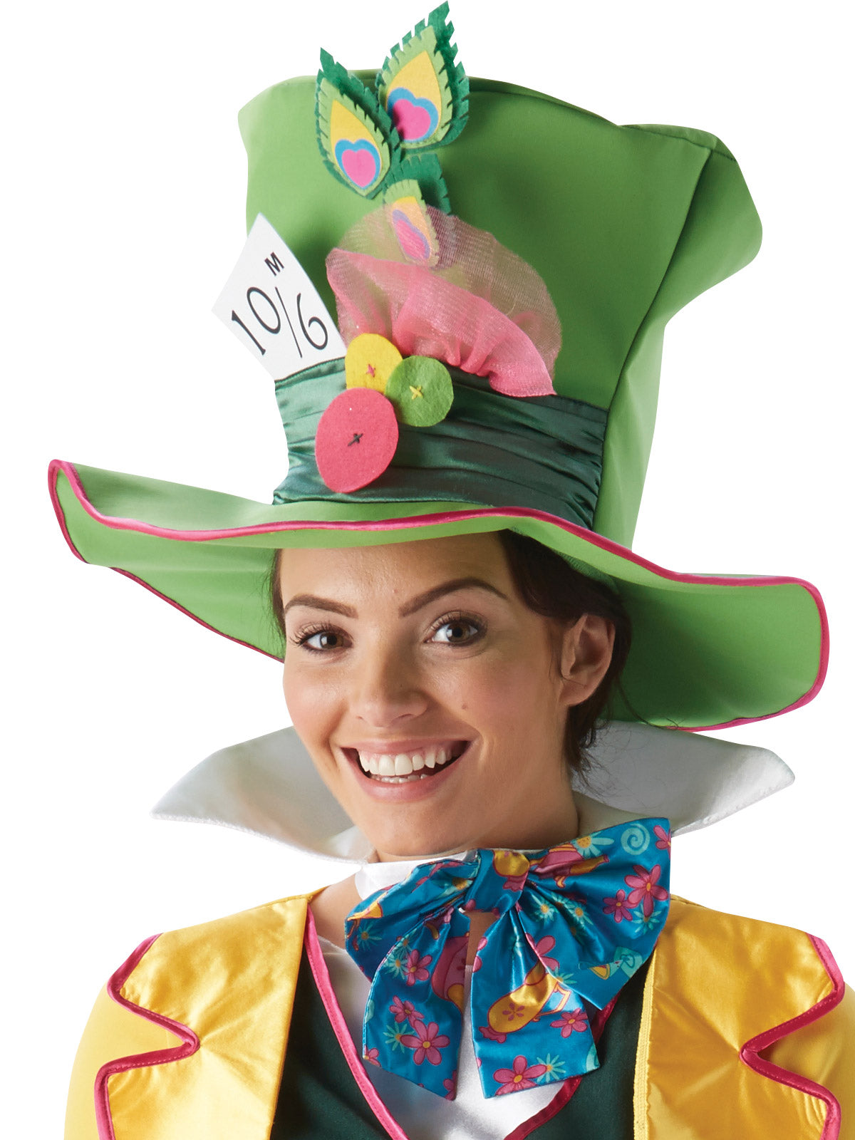 Disney Alice in Wonderland Mad Hatter Girls Costume – Top, Skirt, Collar &amp; Hat, Multi Colour