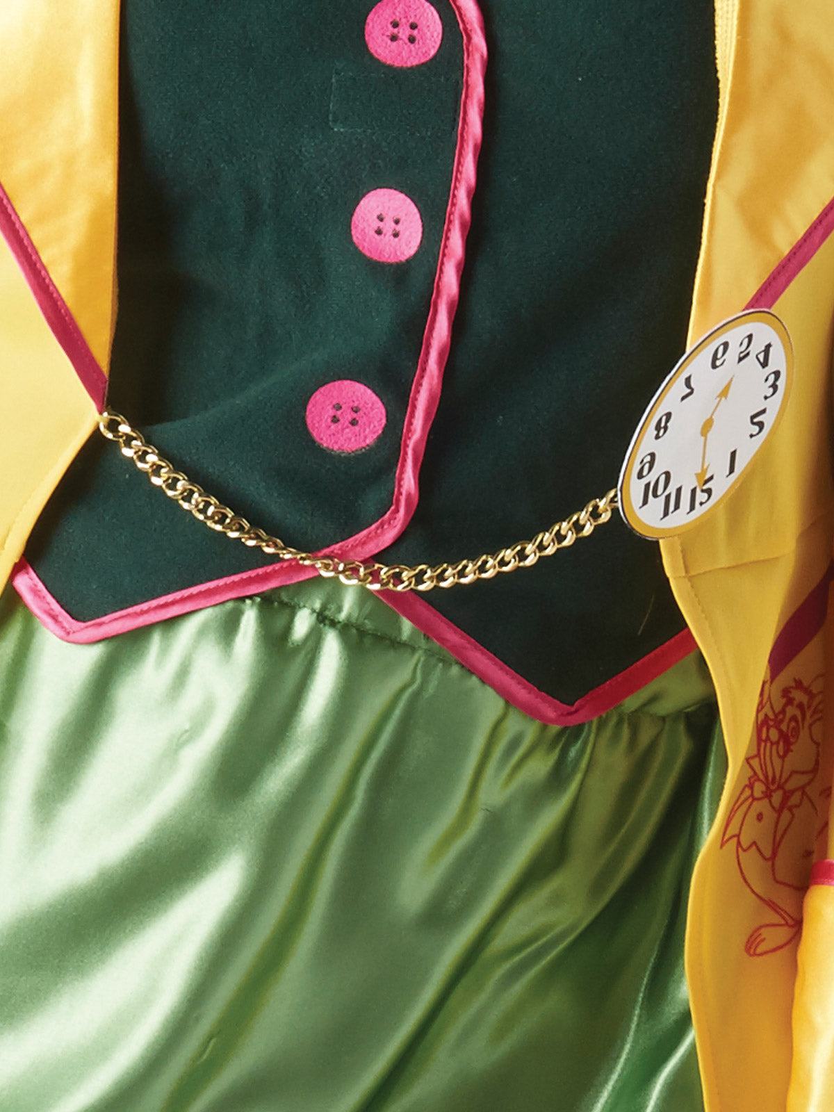 Disney Alice in Wonderland Mad Hatter Girls Costume – Top, Skirt, Collar &amp; Hat, Multi Colour