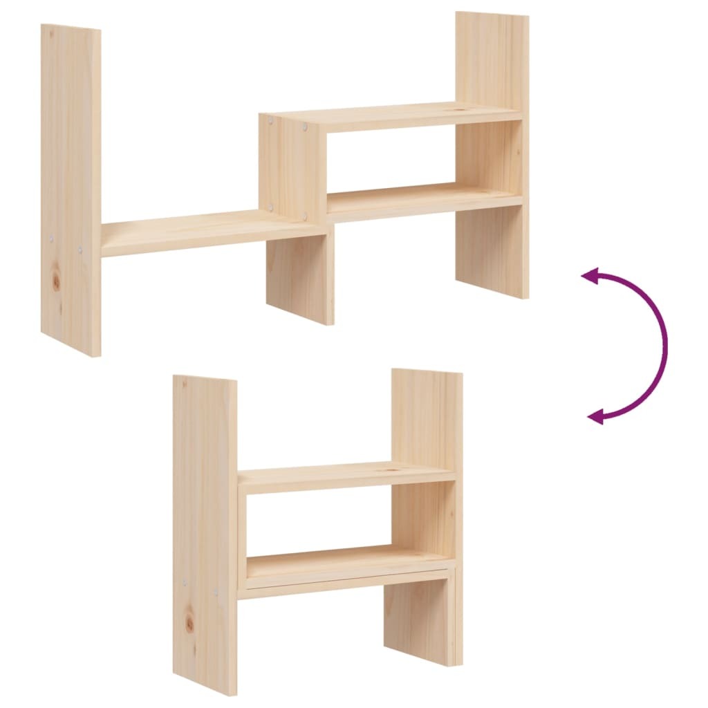 Monitor Stand (39-72)x17x43 cm Solid Wood Pine