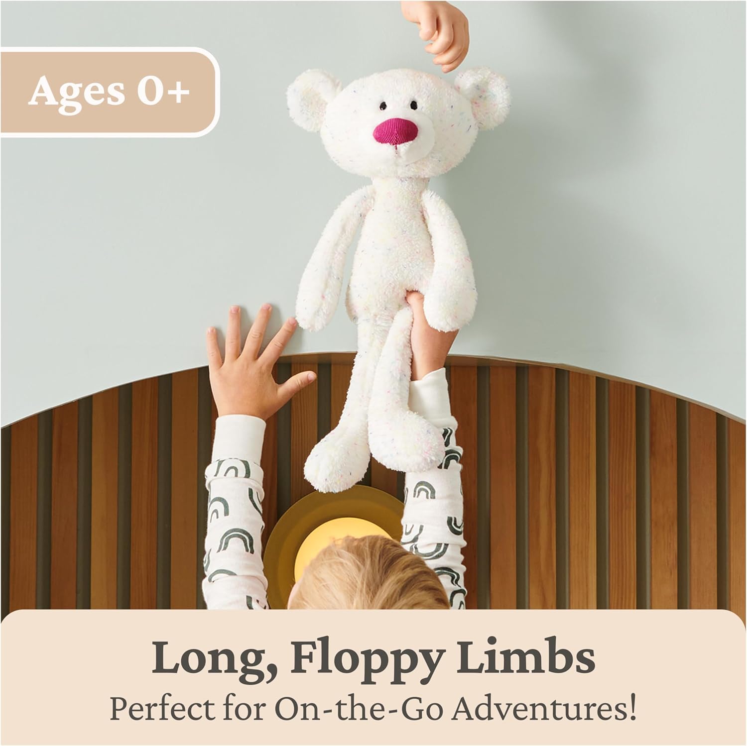 Gund Toothpick Confetti Teddy Bear Kids Soft Toy – 38 cm – White