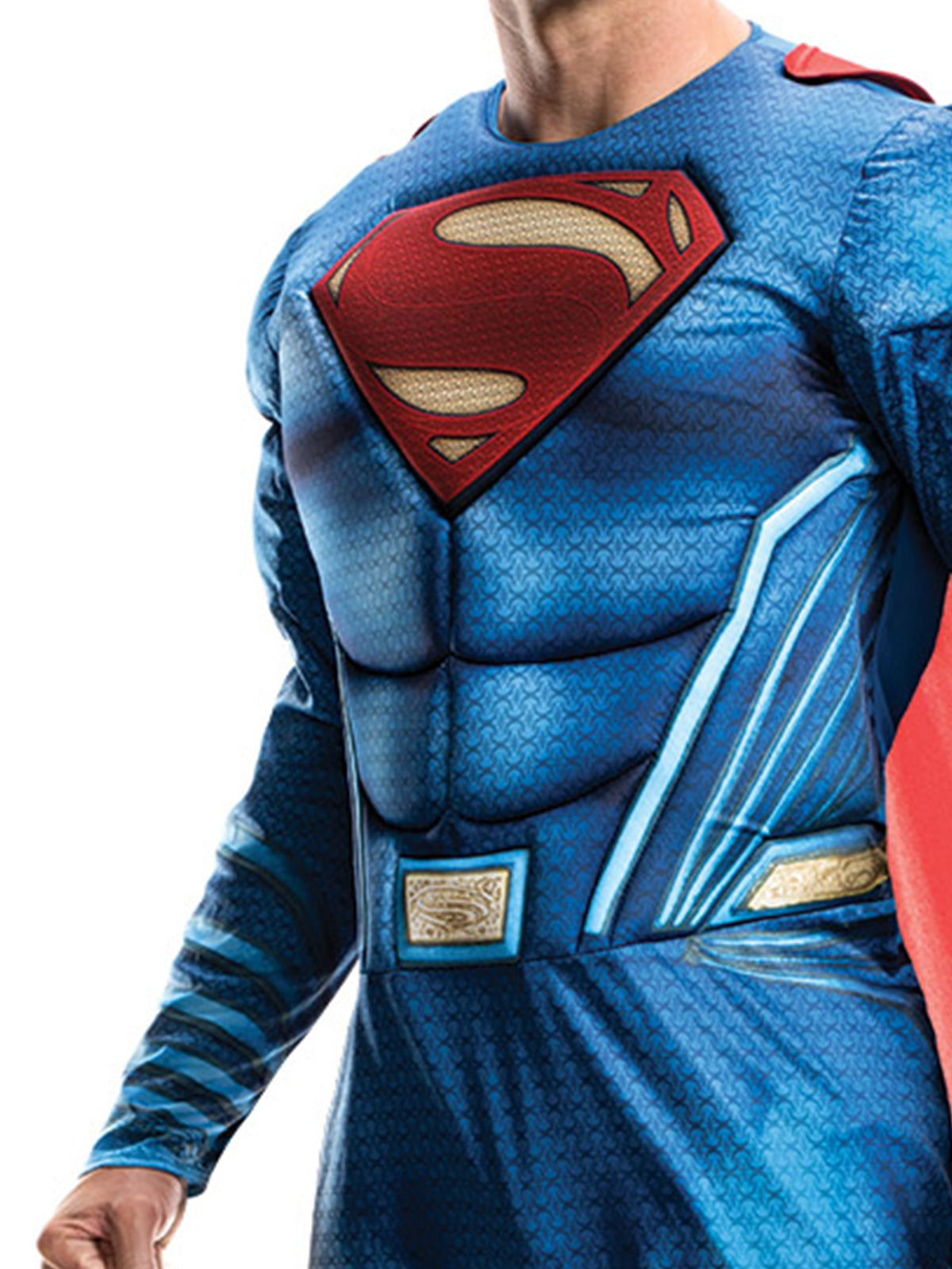 Superman Costume for Men Deluxe Justice League Muscle Chest Suit with Cape
