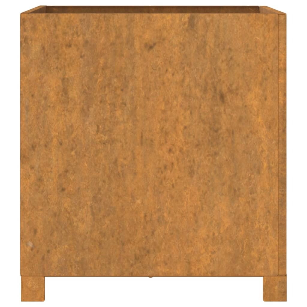 Planters with Legs 2 pcs Rusty 50x50x50 cm Corten Steel