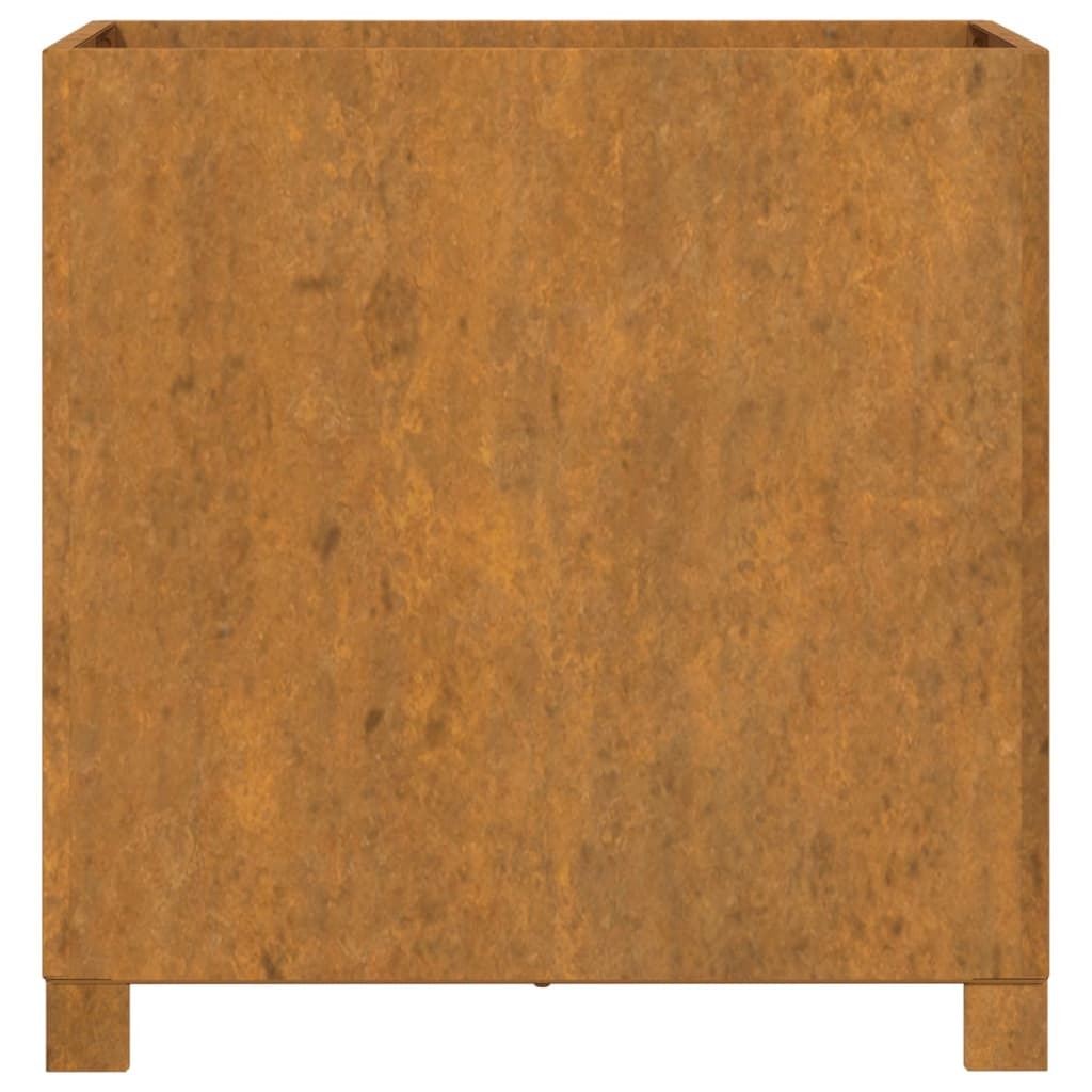 Planters with Legs 2 pcs Rusty 50x50x50 cm Corten Steel