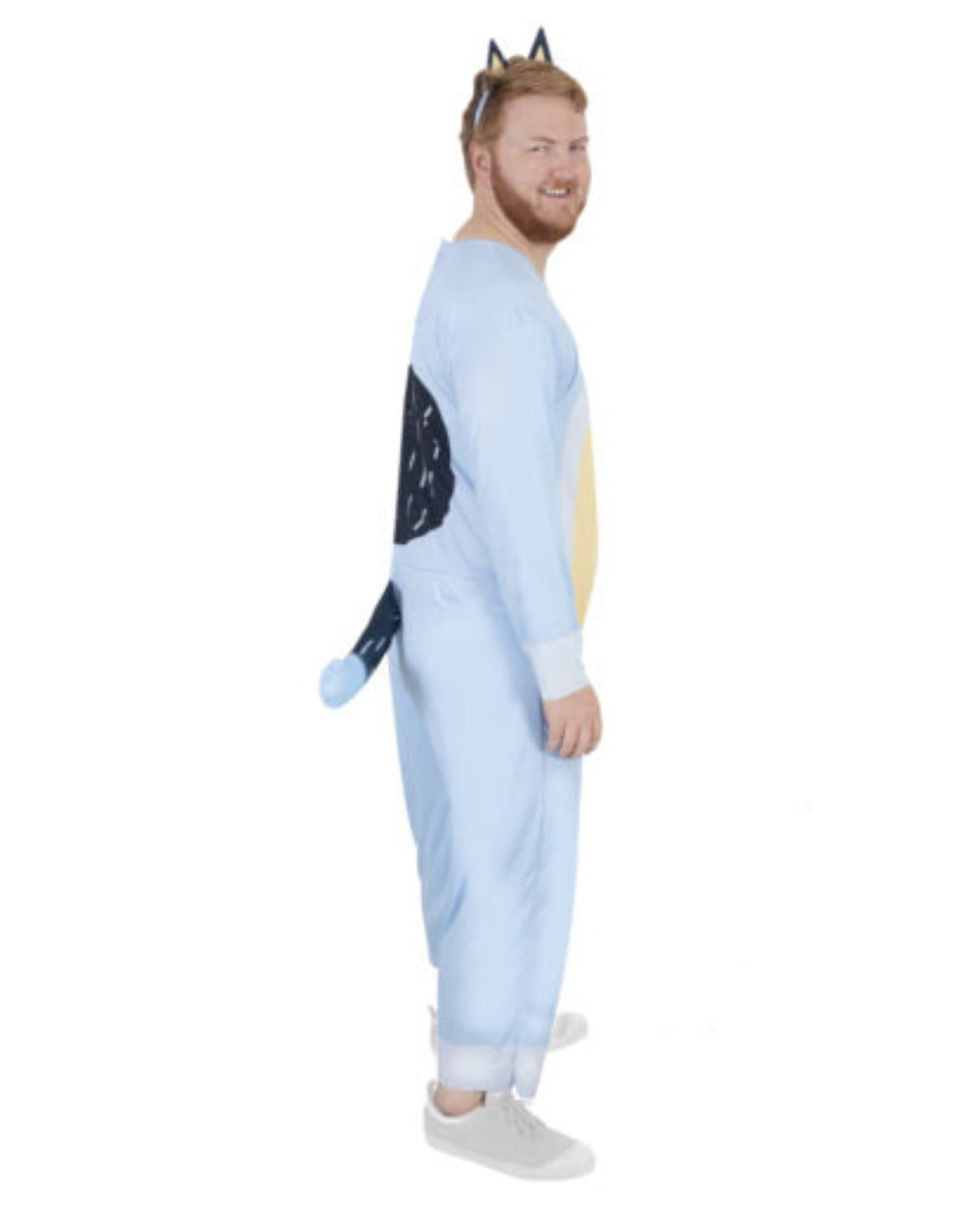 Bluey Bandit Dad Adult Costume – Official Licensed Jumpsuit with Tail and Ears Headband