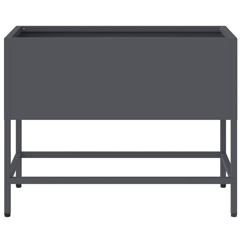 Raised Garden Planter Anthracite 60 x 26 x 45 cm Steel