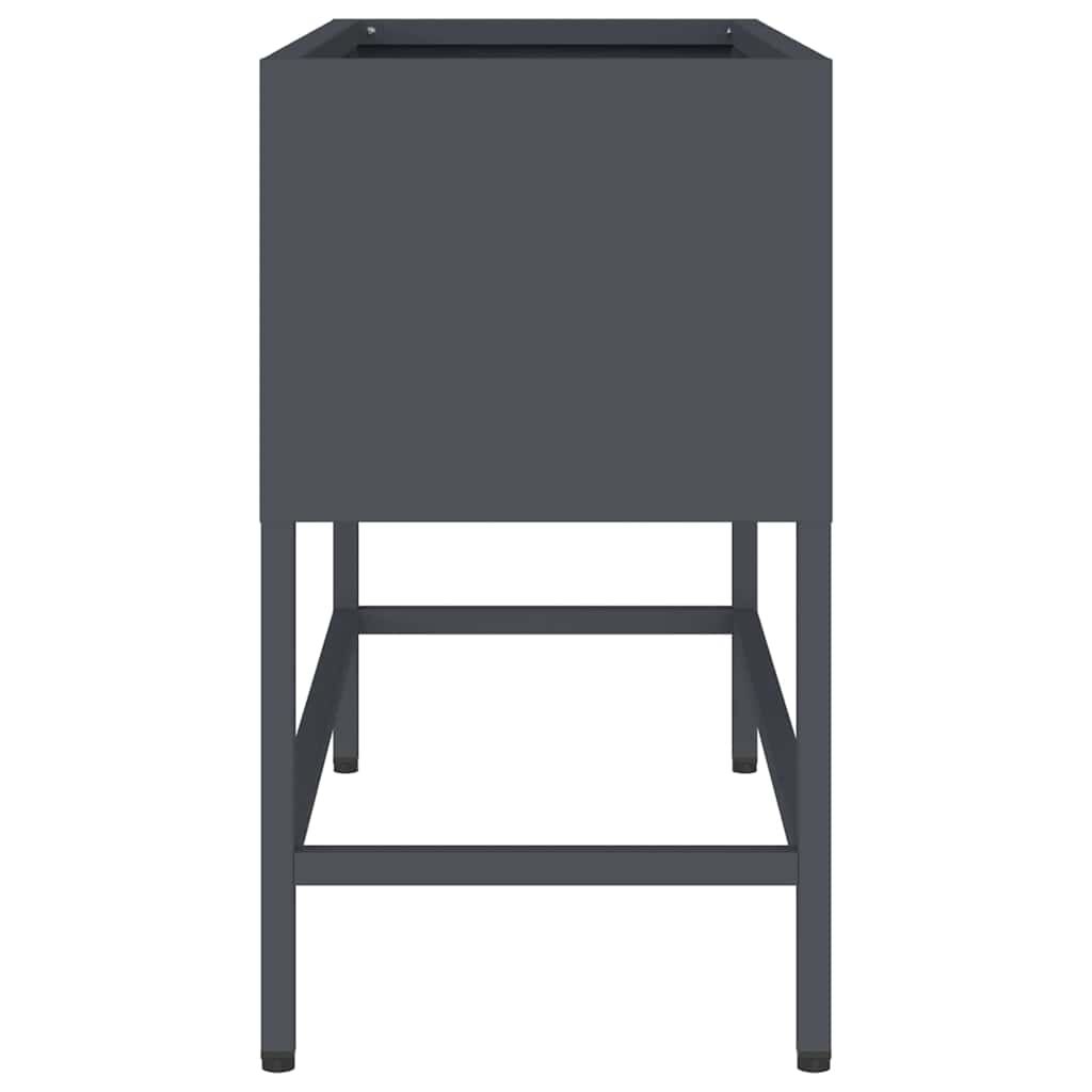 Raised Garden Planter Anthracite 60 x 26 x 45 cm Steel