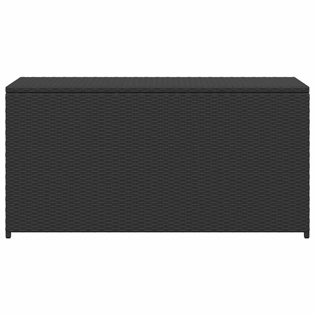 Garden Storage Box Black 120x50x60 cm Poly Rattan