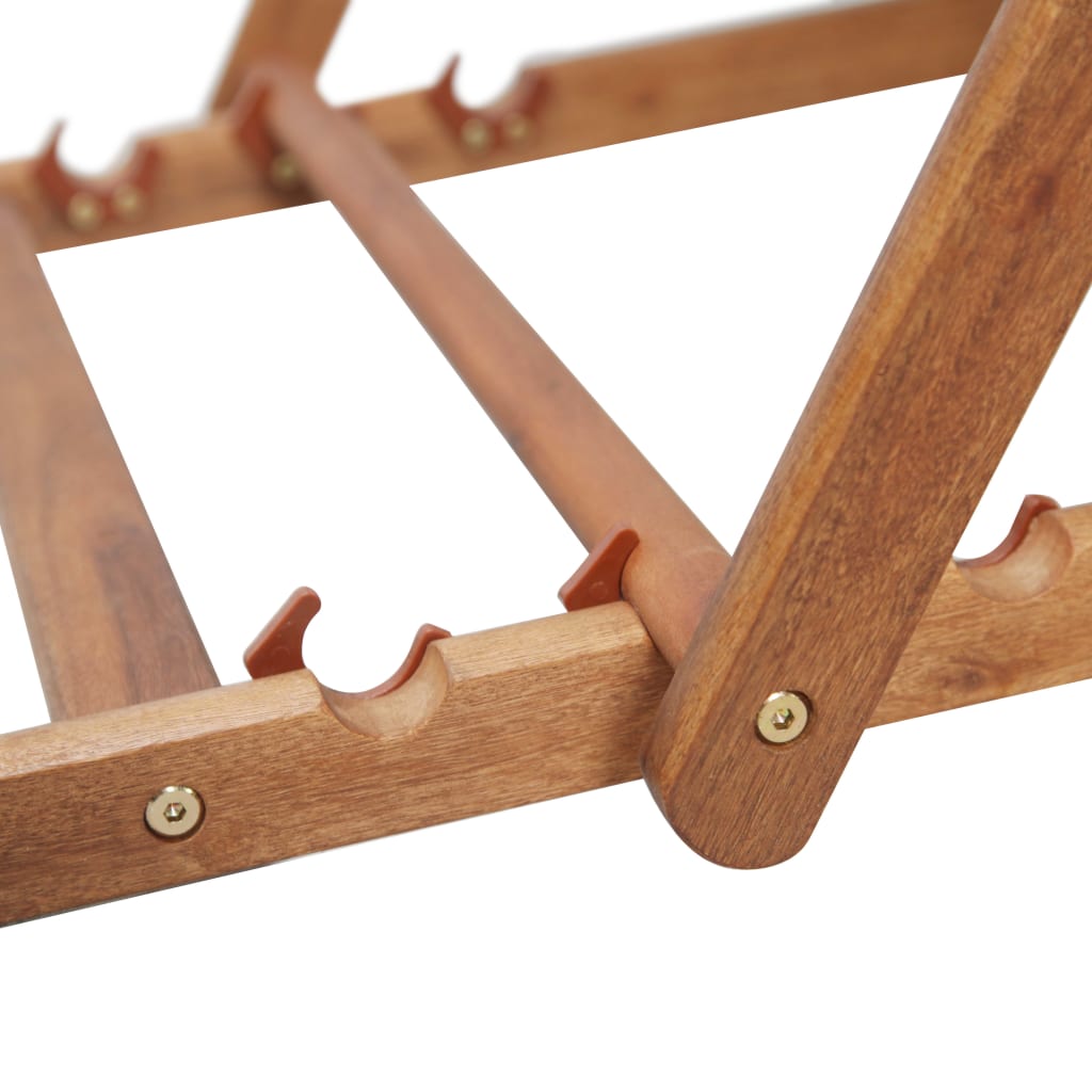 Folding Beach Chair Fabric and Wooden Frame Blue