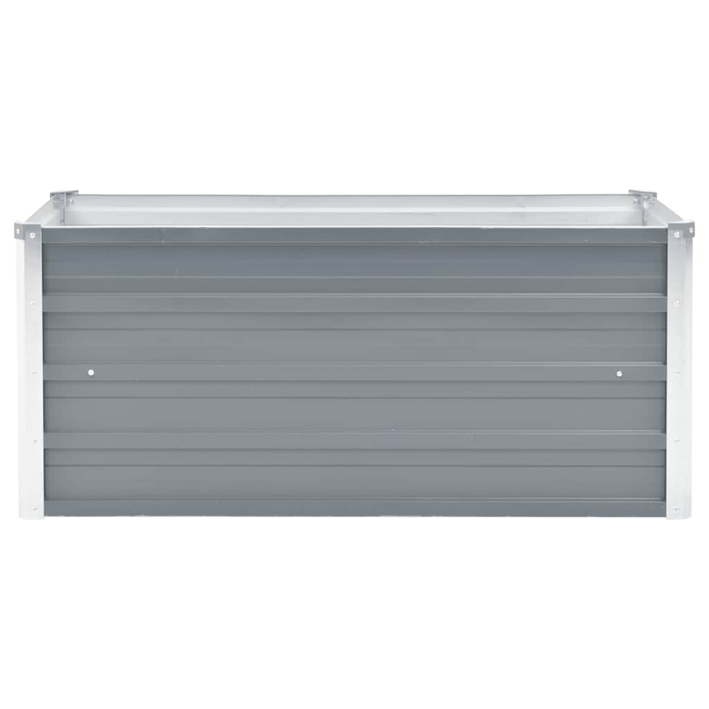 Garden Raised Bed Galvanised Steel 100x40x45 cm Grey