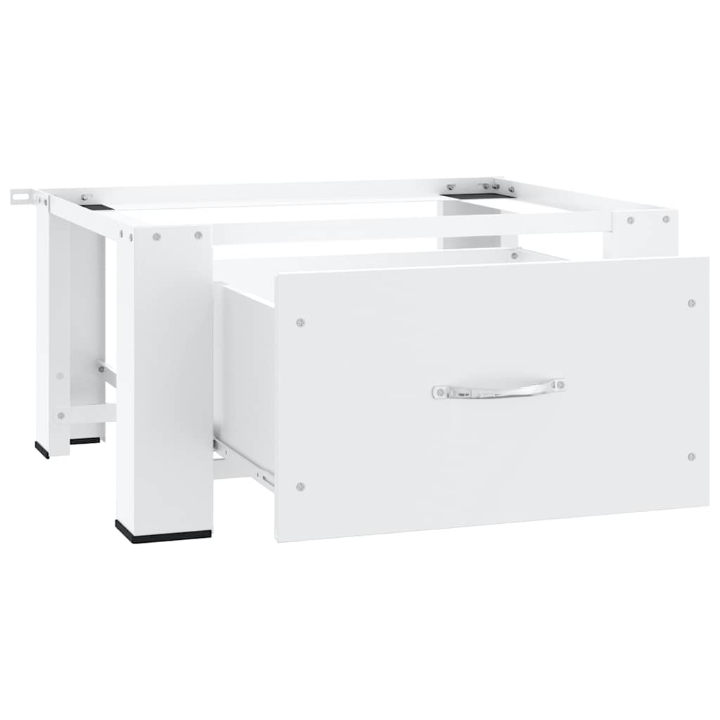 Washing Machine Pedestal with Drawer White