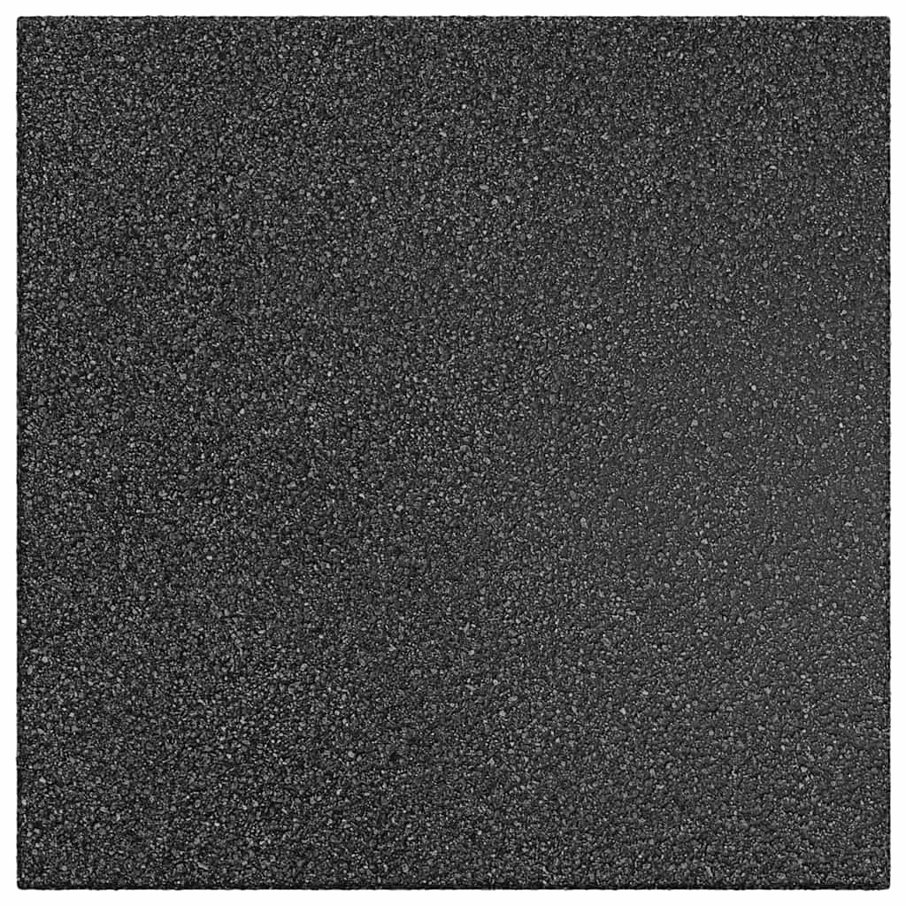Fall Protection Tiles 18 pcs Rubber 50x50x3 cm Black