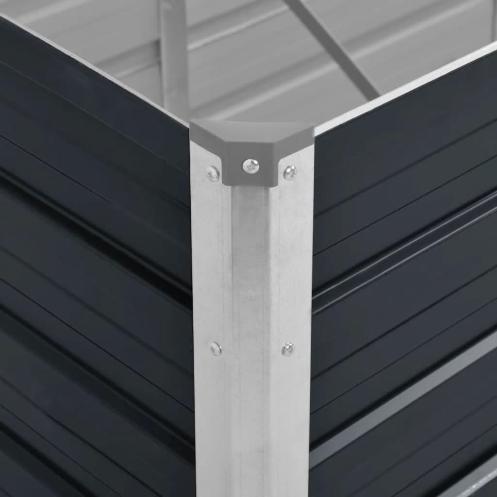 Garden Raised Bed Anthracite 100x40x77 cm Galvanised Steel
