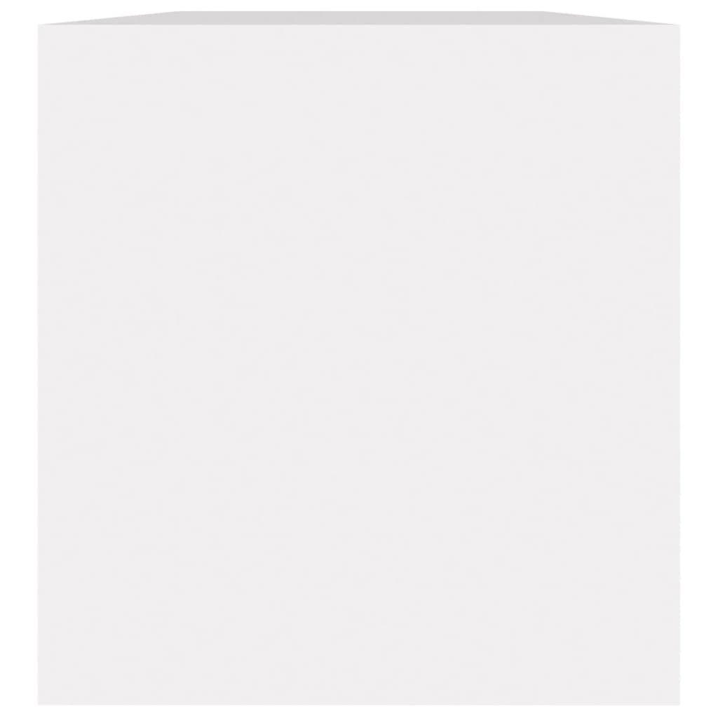 Vinyl Storage Box White 71x34x36 cm Engineered Wood
